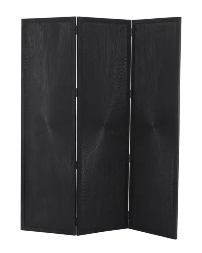 Peyton Lane Mango Wood Contemporary Room Divider Screen In Black