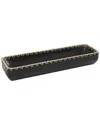 Peyton Lane Mango Wood Handmade Nesting Tray With Hand Sewn Seagrass Accents In Black
