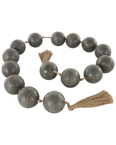 Peyton Lane Mango Wood Handmade Round Extra Long Orb Beaded Garland In Animal Print