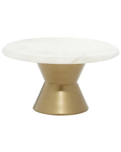 Peyton Lane Marble Cake Stand In Gold