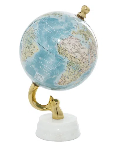 Peyton Lane Marble Coastal Globe In Blue