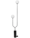 Peyton Lane Marble Orb 2 Light Floor Lamp In Black