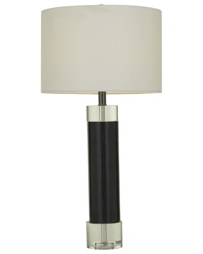 Peyton Lane Marble Slender Stand Table Lamp In Black