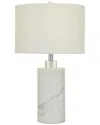 Peyton Lane Marble Thick Stand Table Lamp In White