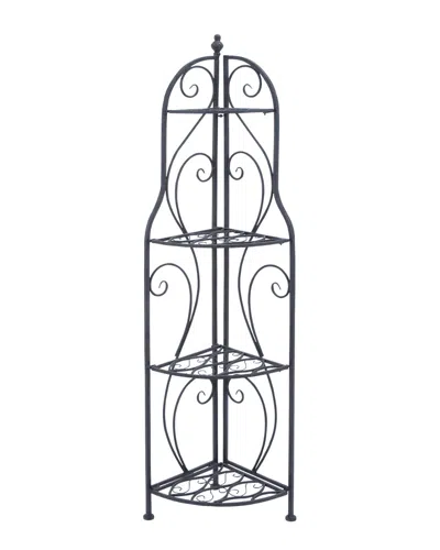 Peyton Lane Metal Corner Rack In Black