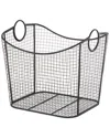 Peyton Lane Metal Deep Storage Basket With Round Handles In Black