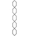 Peyton Lane Metal Slim Stacked Chain 5 Layer Wall Mirror With Trellis Pattern In Black