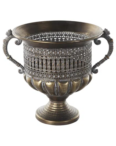 Peyton Lane Metal Urn Shaped Decorative Vase In Bronze