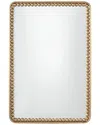Peyton Lane Metal Wall Mirror With Beaded Detailing In Brown