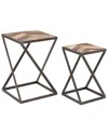 Peyton Lane Metal Wood Table Set Of 2