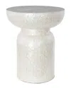 Peyton Lane Modern Capiz Shell Accent Table In White