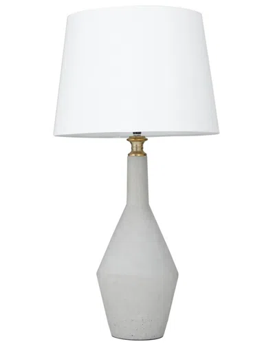 Peyton Lane Modern Cement White Table Lamp In Gray