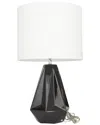 Peyton Lane Modern Ceramic Black Table Lamp In Black