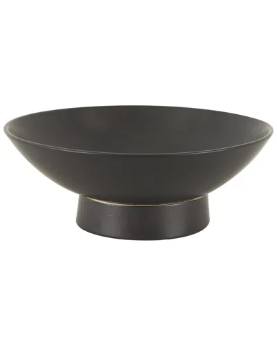 Peyton Lane Modern Ceramic Decorative Bowl In Black