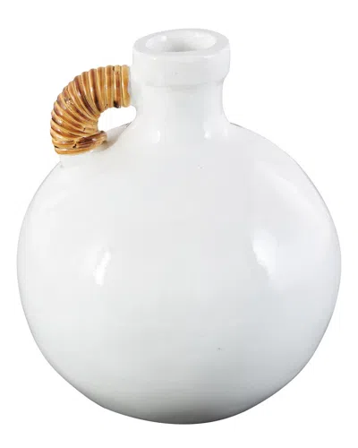 Peyton Lane Modern Ceramic Vase In White