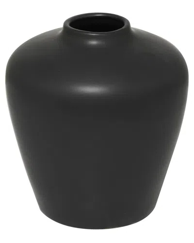 Peyton Lane Modern Ceramic Vase In Brown