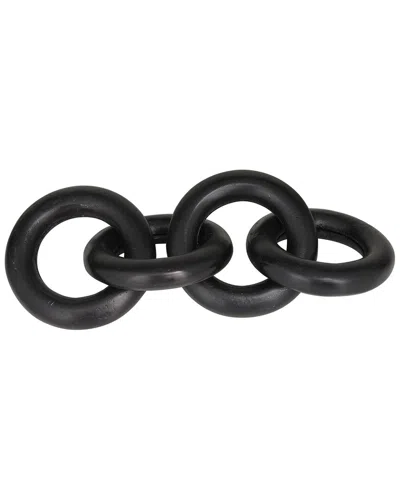 Peyton Lane Modern Chain Aluminum Sculpture In Black