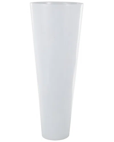 Peyton Lane Modern Fiberglass Vase In White