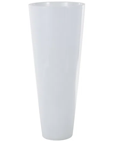 Peyton Lane Modern Fiberglass Vase In White