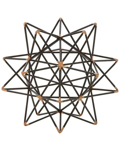Peyton Lane Modern Geometric Black Metal Sculpture