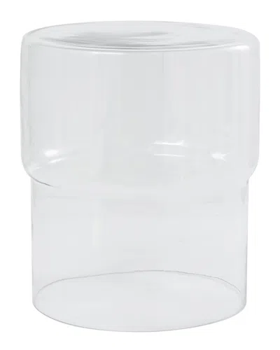 Peyton Lane Modern Glass Accent Table In Transparent