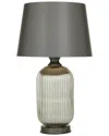 Peyton Lane Modern Glass Grey Table Lamp In Grey