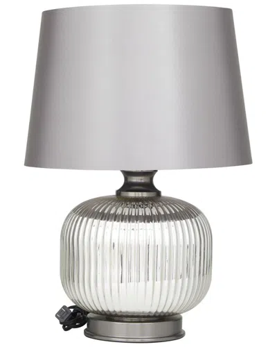 Peyton Lane Modern Glass Grey Table Lamp In Gray