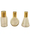 Peyton Lane Modern Glass Vase Set In Gold