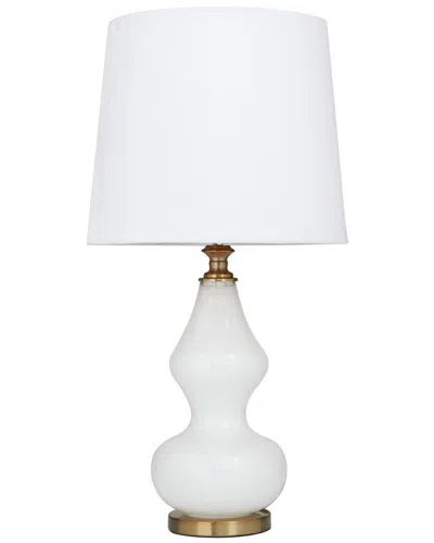 Peyton Lane Modern Glass White Table Lamp