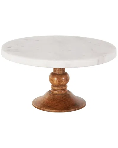 Peyton Lane Modern Mango Wood Cake Stand In Multi