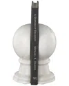 Peyton Lane Modern Marble Bookends Set In White