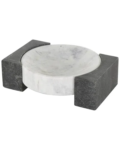 Peyton Lane Modern Marble Tray In White