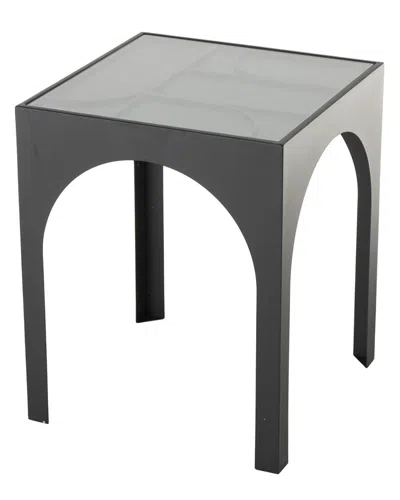 Peyton Lane Modern Metal Accent Table In Black
