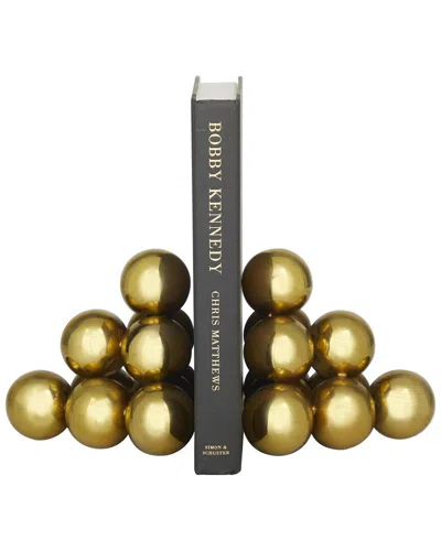 Peyton Lane Modern Metal Bookends Set In Gold