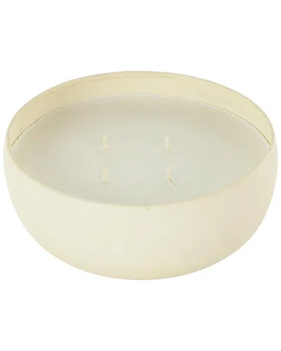 Peyton Lane Modern Metal Candle In White