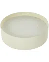 Peyton Lane Modern Metal Candle In White