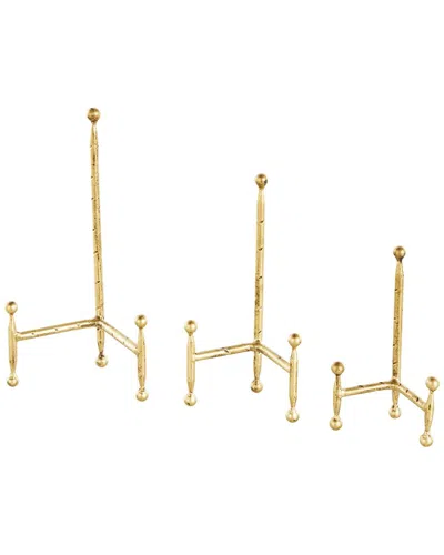 Peyton Lane Modern Metal Easel Set In Gold
