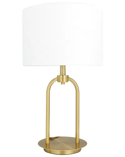 Peyton Lane Modern Metal Gold Table Lamp In White