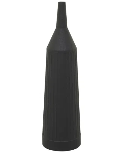 Peyton Lane Modern Metal Vase In Black