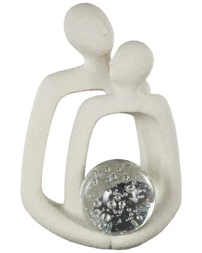 Peyton Lane Modern Polystone Sculpture In White