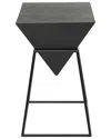 Peyton Lane Modern Pyramid Accent Table In Black