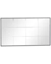 Peyton Lane Modern Rectangle Black Glass Wall Mirror In Black