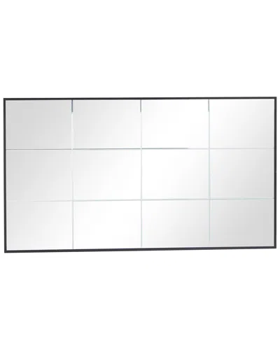 Peyton Lane Modern Rectangle Black Glass Wall Mirror