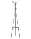 Peyton Lane Modern Rectangle Coat Rack In Silver