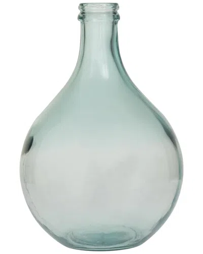 Peyton Lane Modern Recycled Glass Vase In Blue