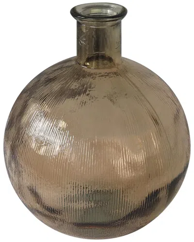 Peyton Lane Modern Recycled Glass Vase In Brown