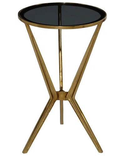 Peyton Lane Modern Round Accent Table In Gold