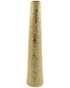 Peyton Lane Modern Round Ceramic Vase With Bubble Texture In Gold