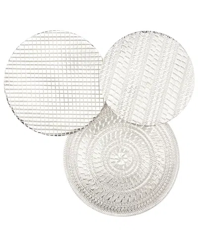 Peyton Lane Modern Shapes & Symbols Aluminum Wall Decor In Silver