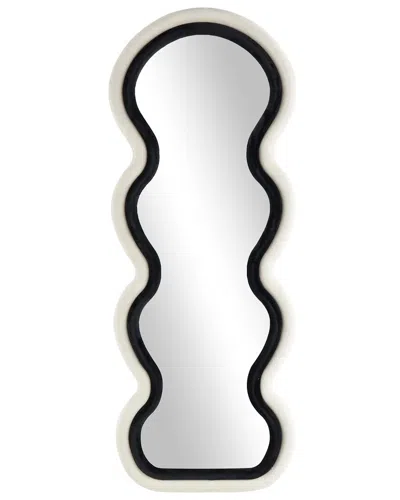 Peyton Lane Modern Wood Wall Mirror In Black